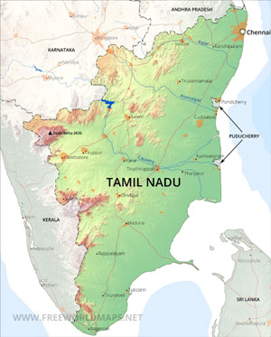 Tamilnadu map